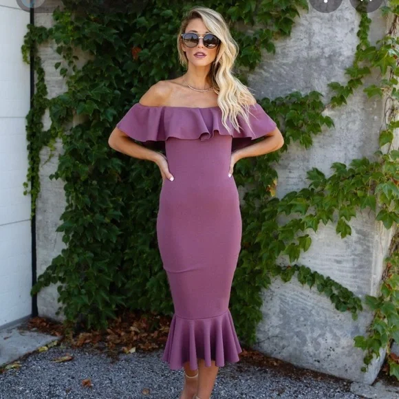 havana ruffle midi dress Brochu Walker